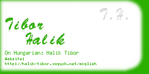 tibor halik business card